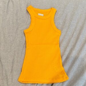 Orange High Cut Tank Top
